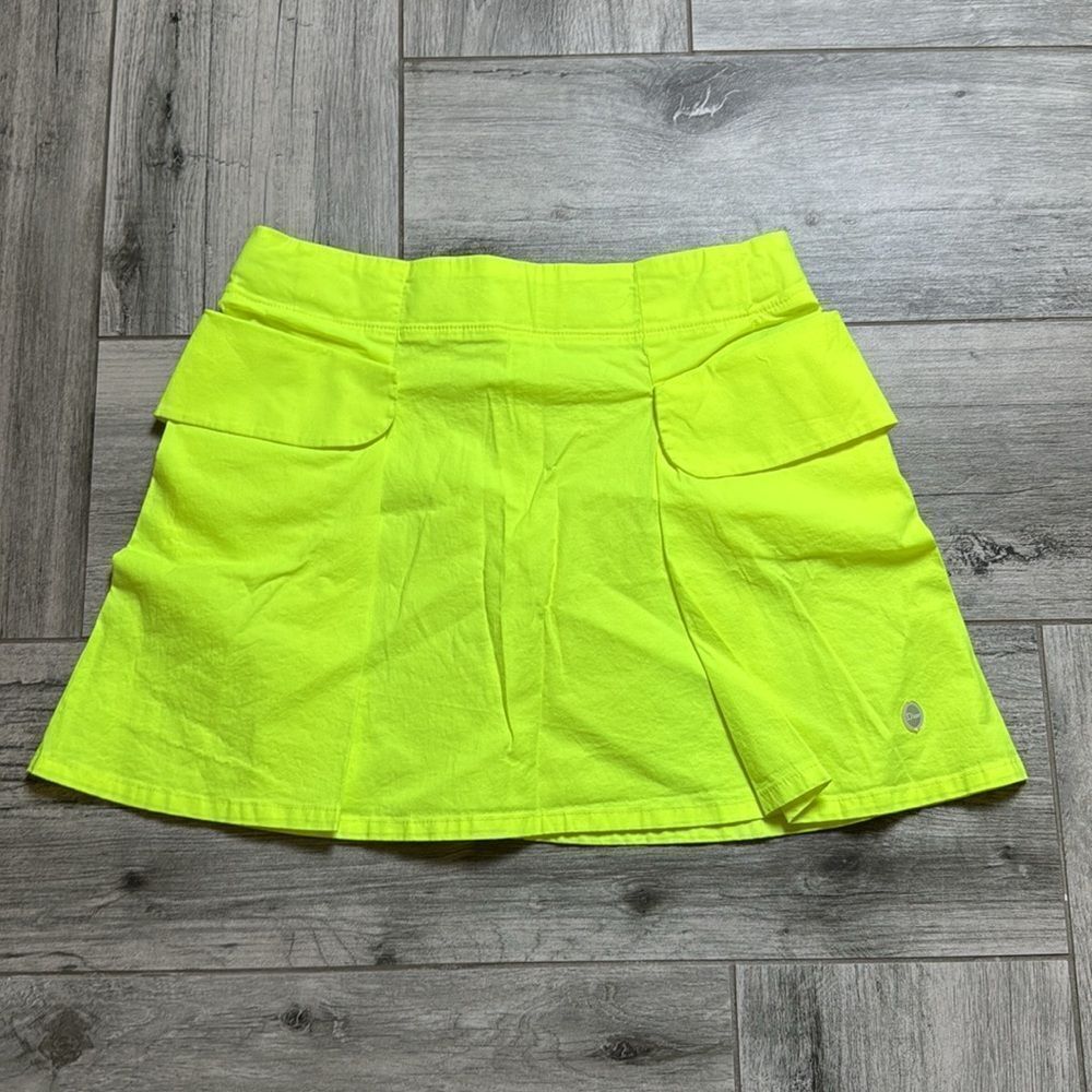 Christian Dior Girls Neon High Waist Pleated A-Line Mini Skirt Size 6